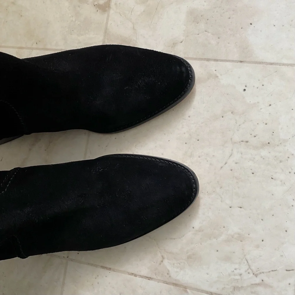 $950 NWOT Ulla Johnson Alps Black Over-the-Knee Suede Riding Tall Boots Size 9.5